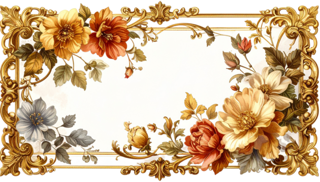 Ornate frame with floral decoration