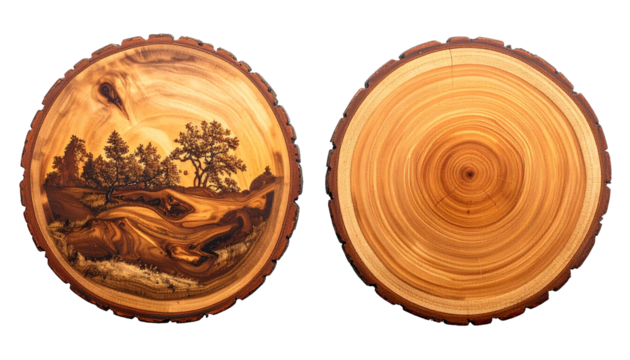 Wood rounds scenic, annular rings