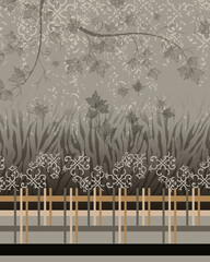 front back sleeve digital print pattern