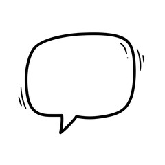 Blank speech bubble for text or graphic design elements  