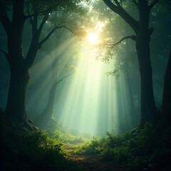 forest in the morning