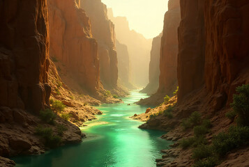 canyon of the river