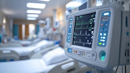 Closeup of Hospital Bed Control Panel in Bright Medical Setting