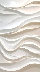 Obraz premium Wavy, layered white panels create an abstract background