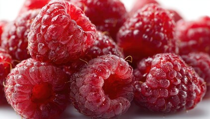 Fresh and juicy raspberries, a vibrant and delicious fruit.