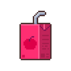 Pixel art Juice Box game asset design