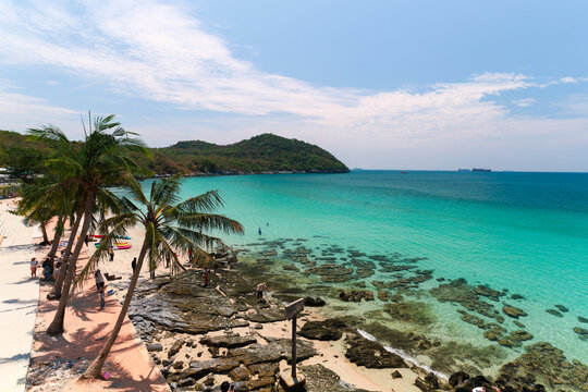 Tham Phang Beach (or Atsadang Beach) It is a beautiful sunset viewing point on Koh Sichang, Chonburi Province, Thailand.