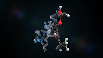 Molecular structure rotation: dynamic 3d visualization of complex chemical bonds - Powered by Adobe