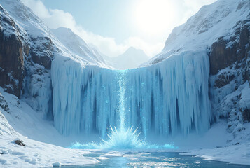 snow covered mountains