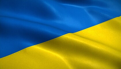 waving national flag of ukraine