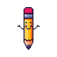Pixel art Pencil Character game asset design