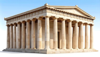 Naklejka premium Ancient Greek Temple: Architectural Marvel