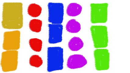 A hand drawn alphabet vector set with colorful watercolor paint splashes, heart elements, and a grunge paper texture illustration