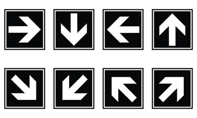 Arrow set icon. Colored arrow symbols. Arrow isolated vector graphic elements. 