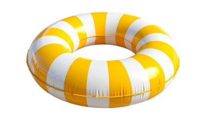 Ring, yellow & white, inflatable tube