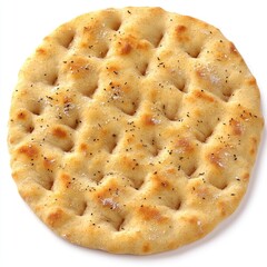 Isolated Flatbread Middle Eastern Style on White Background