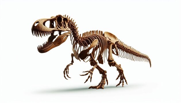 acrocanthosaurus skeleton on white background
