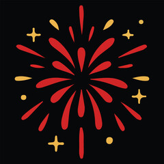 Golden Fireworks Happy Dongzhi Festival Art