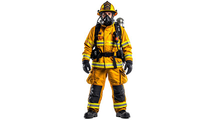 Firefighter in full protective gear