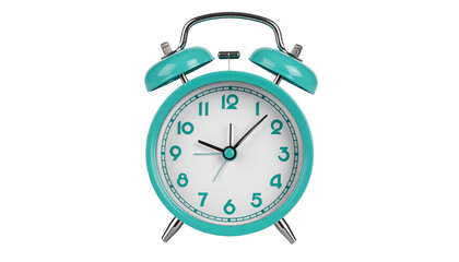 Teal retro alarm clock