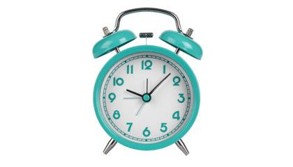 Teal retro alarm clock
