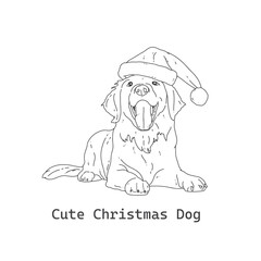 christmas golden retriever