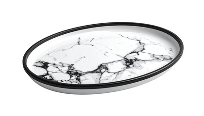 Oval marble pattern serving tray