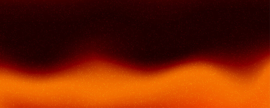 Abstract grainy gradient background with dark red orange and black colors. Textured warm fire glow effect with dust and smooth color transition