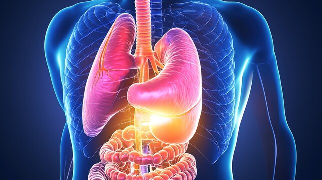 Human internal organs illustration
