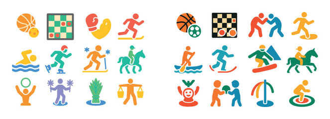Colorful Sports Icon Grid