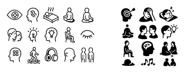 Obraz premium Phoneless Life Benefits Icons