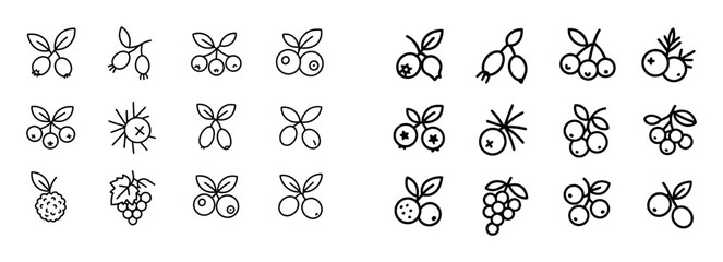 Minimalist Fruit Icons