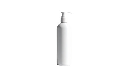Plain white pump bottle on black