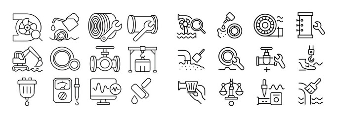 Hydroelectric Plant Icons