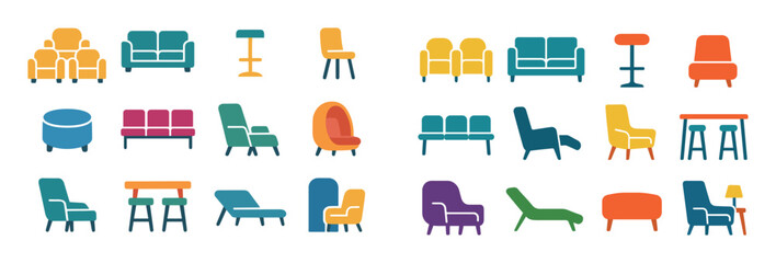 Airport Lounge Icon Set