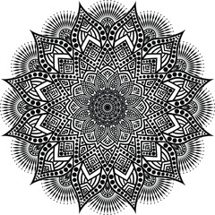Beautiful floral pattern mandala art isolated on a white background, decoration element for meditation poster, yoga, banner, henna, invitation, cover page, design element mandala art, vector art