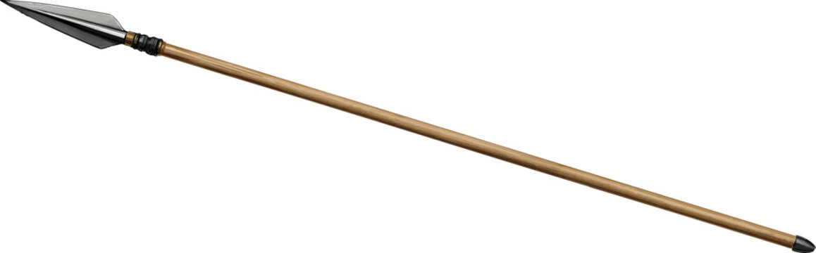 comic style illustration of ancient spear 