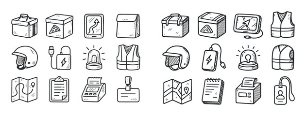 Fototapeta premium Pizza Delivery Essentials