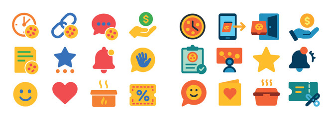 Fototapeta premium Colorful Delivery Icons