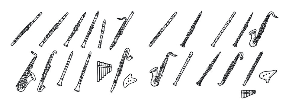 Woodwind Instrument Icons