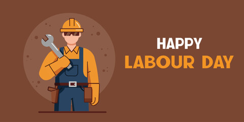Happy Labour Day Worker Illustration Vector