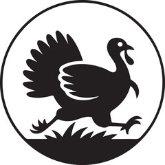 Thanksgiving Turkey Silhouette Vector Illustration