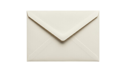 Square ivory envelope isolated on white, blank stationery for invitations and greetings, elegant paper for correspondence and special occasions © Adrian