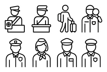 Airport Border Service Icons