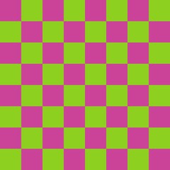 ​Neon Checkerboard Seamless Pattern. Bold, high-contrast lime green and magenta squares in a perfect grid. Ideal for retro, Y2K, and pop art digital backgrounds or textile designs. Fully repeatable.