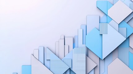 Fototapeta premium Professional background with clean lines and corporate colors: A sleek design featuring clean lines, geometric shapes, and a professional palette of blue and gray tones, perfect for corporate themes,