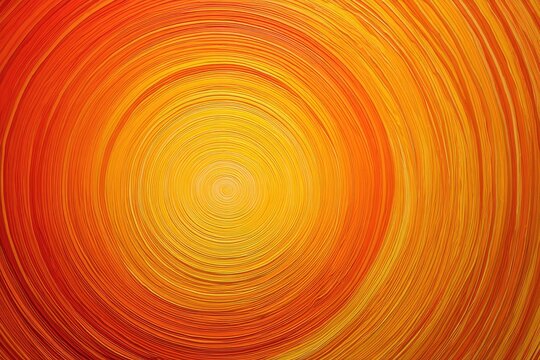 Swirling abstract art piece featuring concentric circles of yellow and orange hues