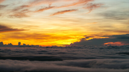 Morning sky, the beginning of the color of the sky before sunrise