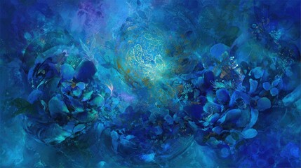 Abstract Colorful Space Digital Art Background