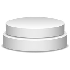 White Podium 3d Display Product Placement Design Template Illustration
